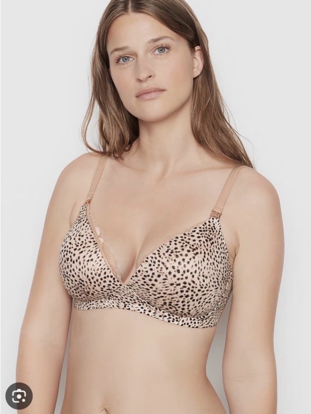 Victoria's Secret Nude Leopard Wireless Plunge Bra